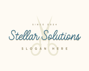 Designer Seamstress Scissors logo design