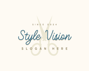 Designer Seamstress Scissors logo design