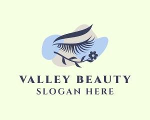 Flower Beauty Eyelashes logo design