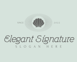 Elegant Shell Resort logo design