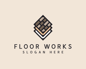 Construction Tile Flooring logo design