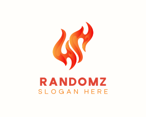 Red Burning Flame Logo