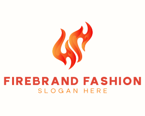 Red Burning Flame logo