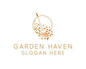 Autumn Garden Rake logo design