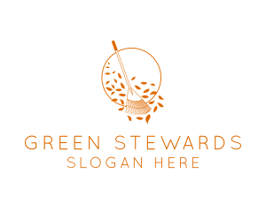 Autumn Garden Rake logo design