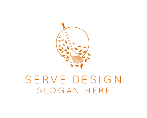 Autumn Garden Rake logo design