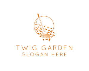 Autumn Garden Rake logo design