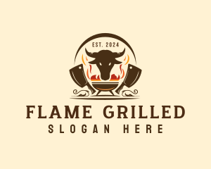 Grill Beef Barbecue logo design