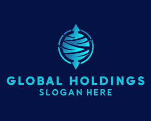 Global Trade Arrow logo design