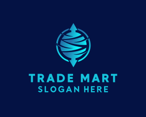 Global Trade Arrow logo design