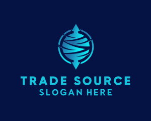 Global Trade Arrow logo design