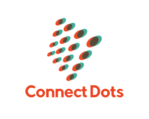 Digital Dots Anaglyph logo design