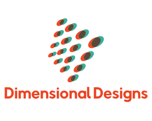 Digital Dots Anaglyph logo design