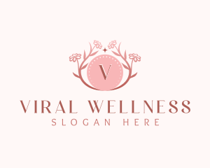 Floral Wellness Flowers logo design