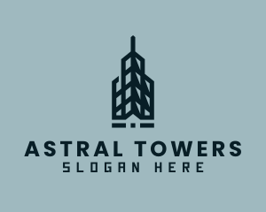 Skyscraper Tower Building logo