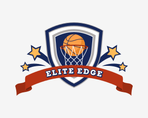 Basketball Sports Shield logo design