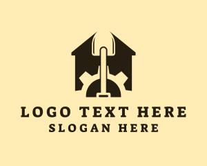 House Cog Shovel logo