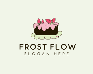 Strawberry Frosting Cake logo design