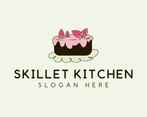 Strawberry Frosting Cake logo design