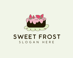 Strawberry Frosting Cake logo design