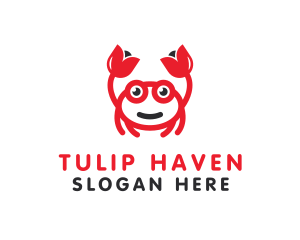 Tulip Claw Crab logo design