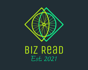 Neon Bicycle Wheel logo design