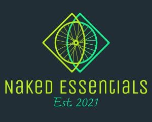 Neon Bicycle Wheel logo design