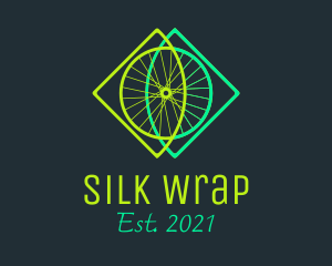 Neon Bicycle Wheel logo design