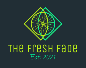 Neon Bicycle Wheel logo design