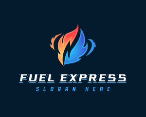 Fire Ice Fuel Combustion logo design