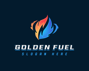 Fire Ice Fuel Combustion logo design