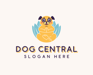 Pug Yoga Wellness logo design