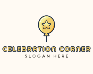 Star Balloon Celebration logo design