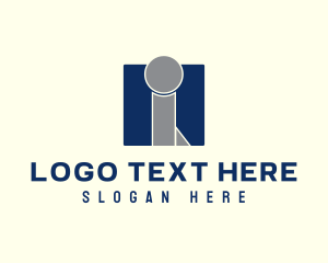 Modern Architecture Company Letter I Logo