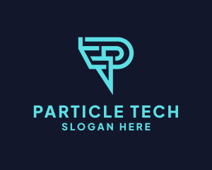 Digital Tech Letter P logo design