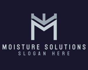 Modern Turret Letter M logo design