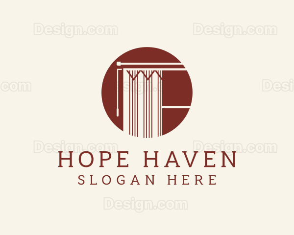 Home Curtain Interior Design Logo