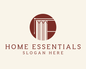 Home Curtain Interior Design  logo design