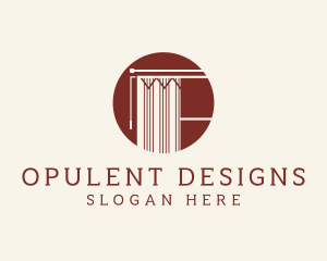 Home Curtain Interior Design  logo design