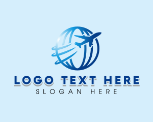 Logistics Globe Airplane logo