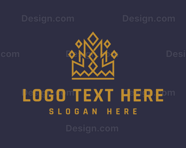 Gold Geometric Crown Logo