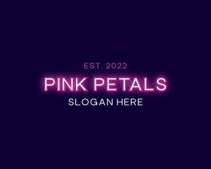 Pink Neon Signage  logo design