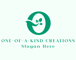 Organic Leaf Letter O logo design