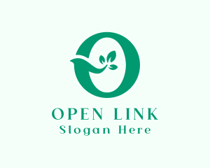 Organic Leaf Letter O logo design