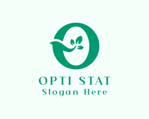 Organic Leaf Letter O logo design