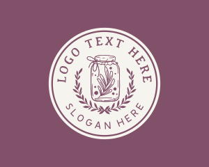 Organic Leaf Jam Jar logo