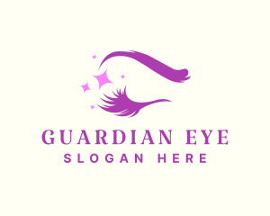 Eye Lashes Cosmetics Sparkle logo design