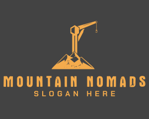 Tower Crane Mountain logo design