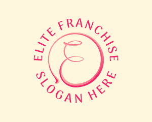 Feminine Beauty Lifestyle Letter E logo design