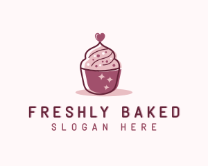 Valentine Cupcake Bakery  logo design